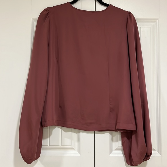 Ann Taylor Mauve Balloon Sleeve Blouse - Picture 6 of 6